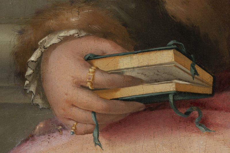 Detalle de la obra “Retrato de una dama” de Pier Francesco Foschi