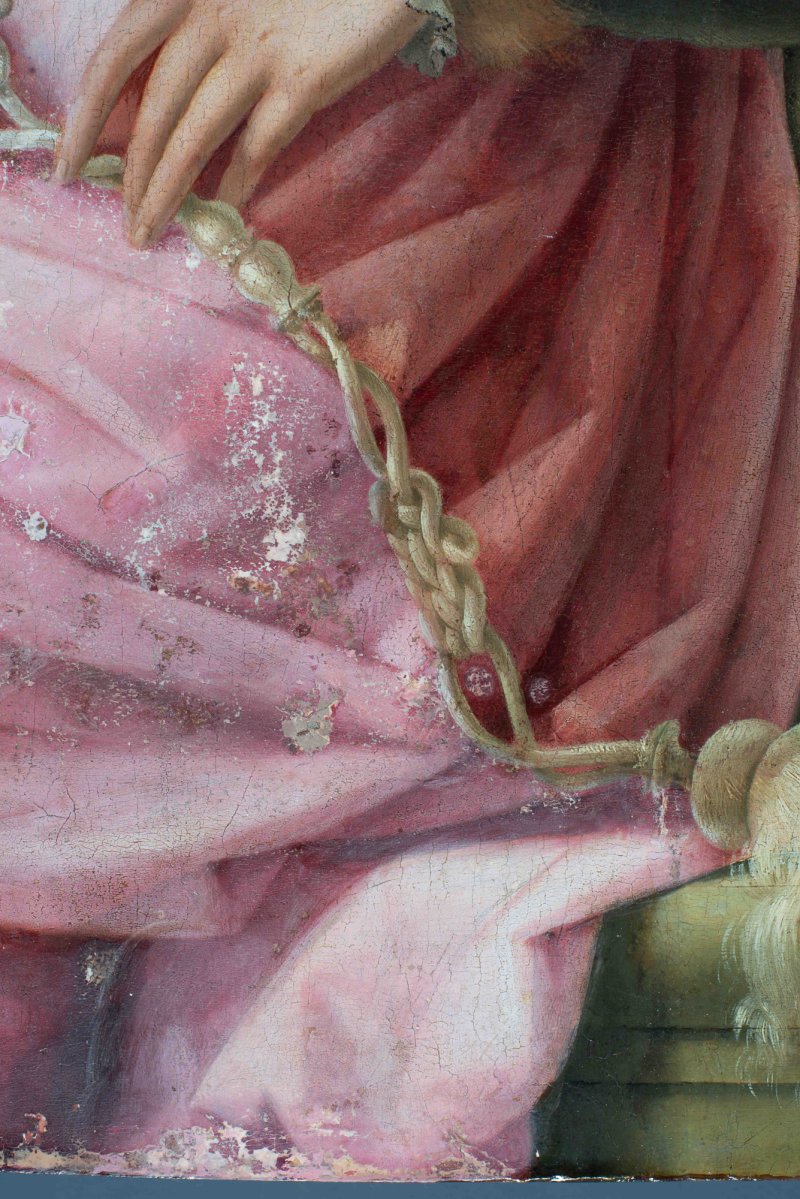 Proceso de restauración de la obra de Pier Francesco Foschi “Retrato de una dama”