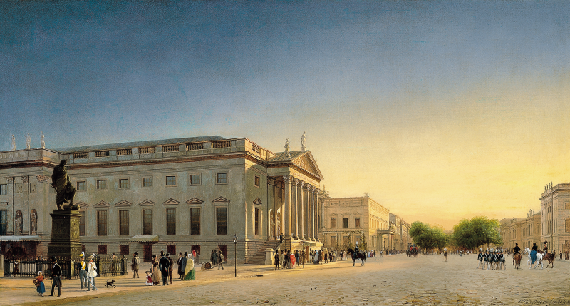 A View of the Opera and Unter den Linden, Berlin. Vista de la Opera y la Calle Unter den Linden, Berlín, 1845