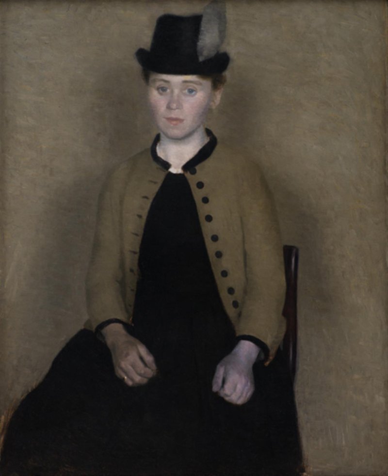 Vilhelm Hammershøi. Portrait of Ida Ilsted, later the Artist’s Wife, 1890
