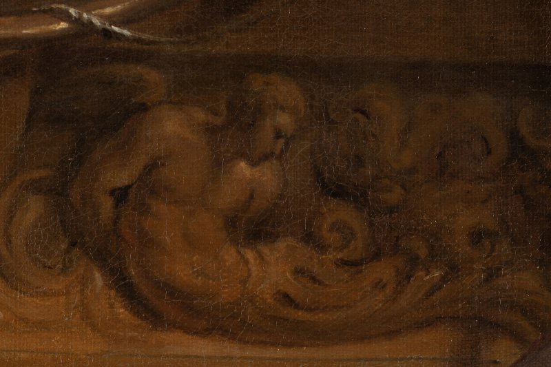 Detalle en macrofotografía de la obra de Rubens “Venus y Cupido”