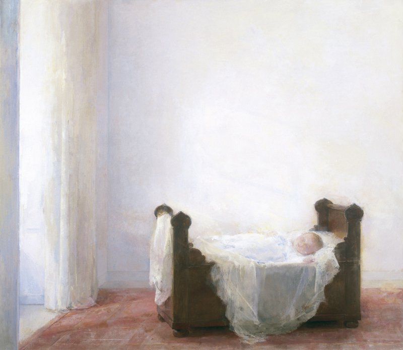 Carmen Laffón. Inés Laffón in her Cot