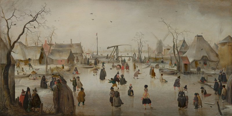 Hendrick Avercamp, Escena en el hielo Hendrick Avercamp, Escena en el hielo