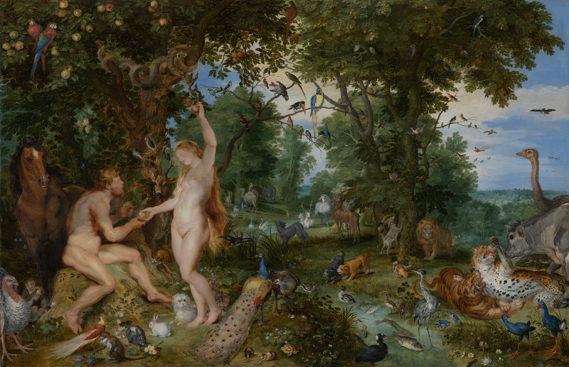 Jan Brueghel el Viejo y Peter Paul Rubens, El Jardín del Edén y la caída de Adán y Eva Jan Brueghel el Viejo y Peter Paul Rubens, El Jardín del Edén y la caída de Adán y Eva