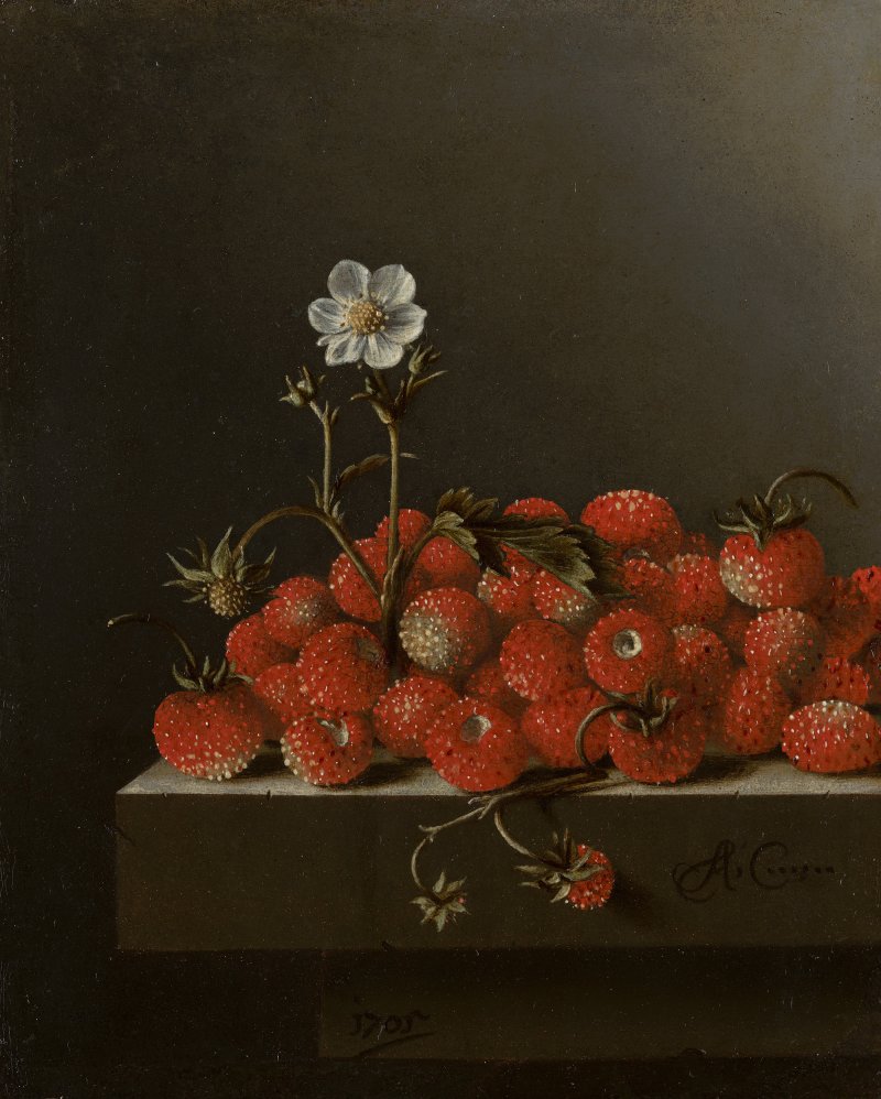 Adriaen Coorte, Bodegón con fresas silvestres Adriaen Coorte, Bodegón con fresas silvestres