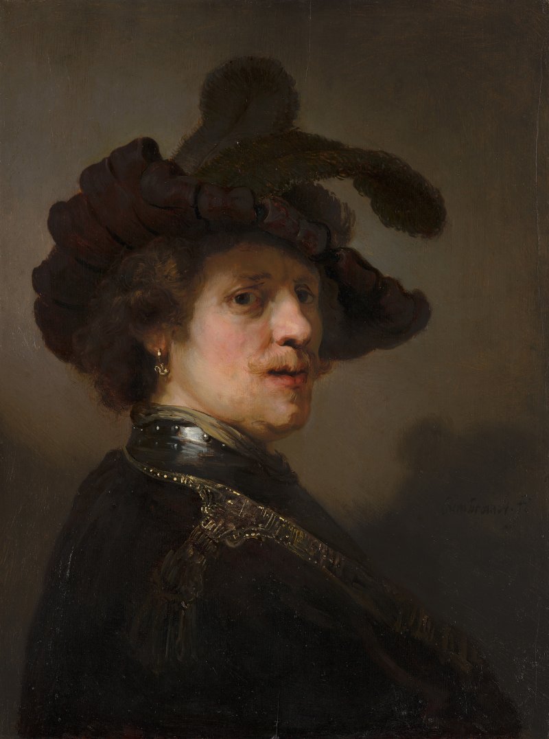 Rembrandt van Rijn. “Tronie” de un hombre con una gorra con plumas Rembrandt van Rijn. “Tronie” de un hombre con una gorra con plumas