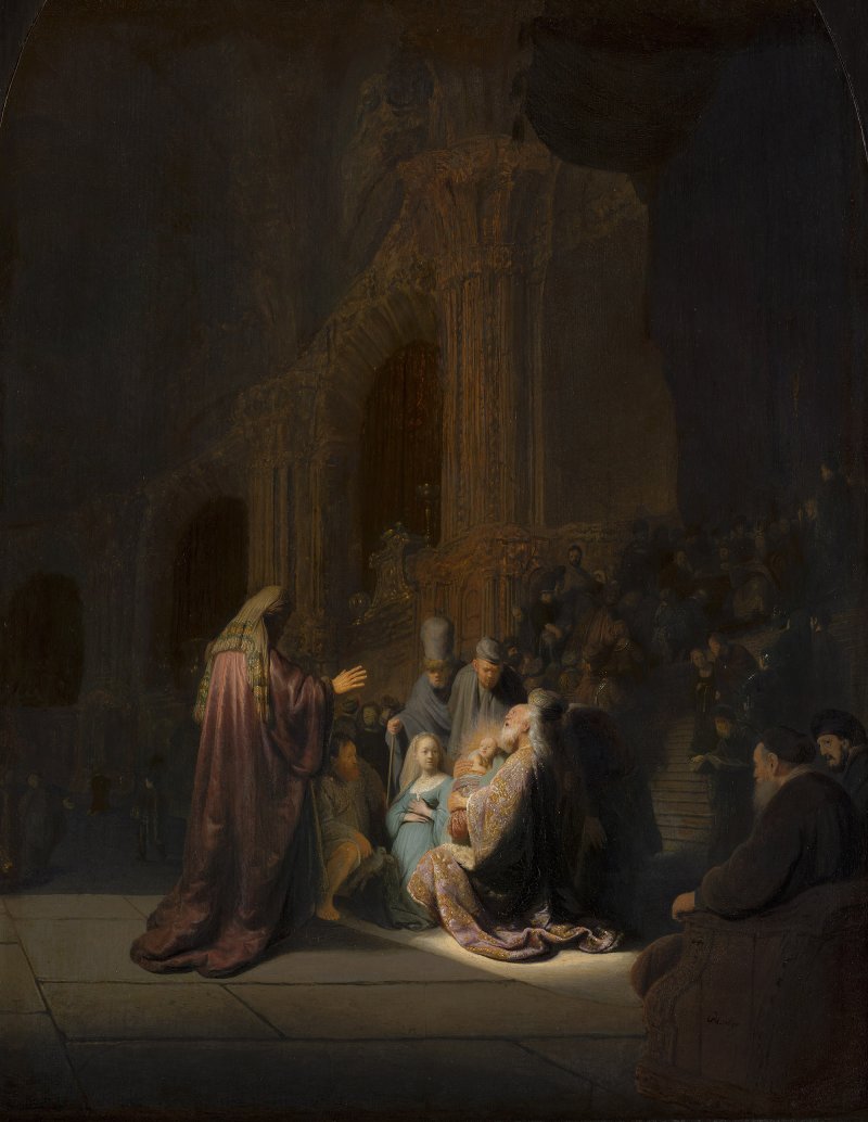 Rembrandt van Rijn, Cántico de alabanza de Simeón Rembrandt van Rijn, Cántico de alabanza de Simeón