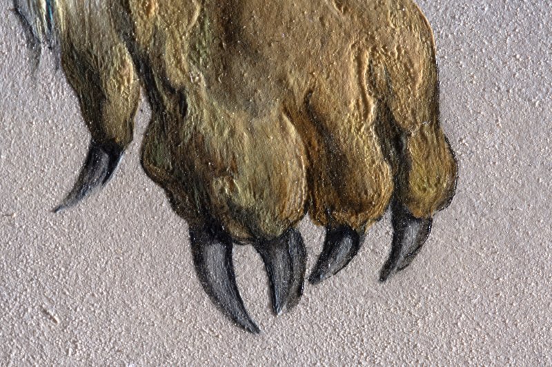 Detalle de la obra de Dalí “Un segundo antes del despertar de un sueño provocado por el vuelo de una abeja alrededor de una granada”