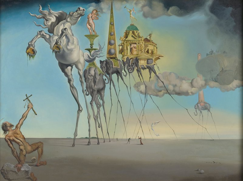 Salvador Dalí. La tentación de san Antonio, 1946 Salvador Dalí. La tentación de san Antonio, 1946