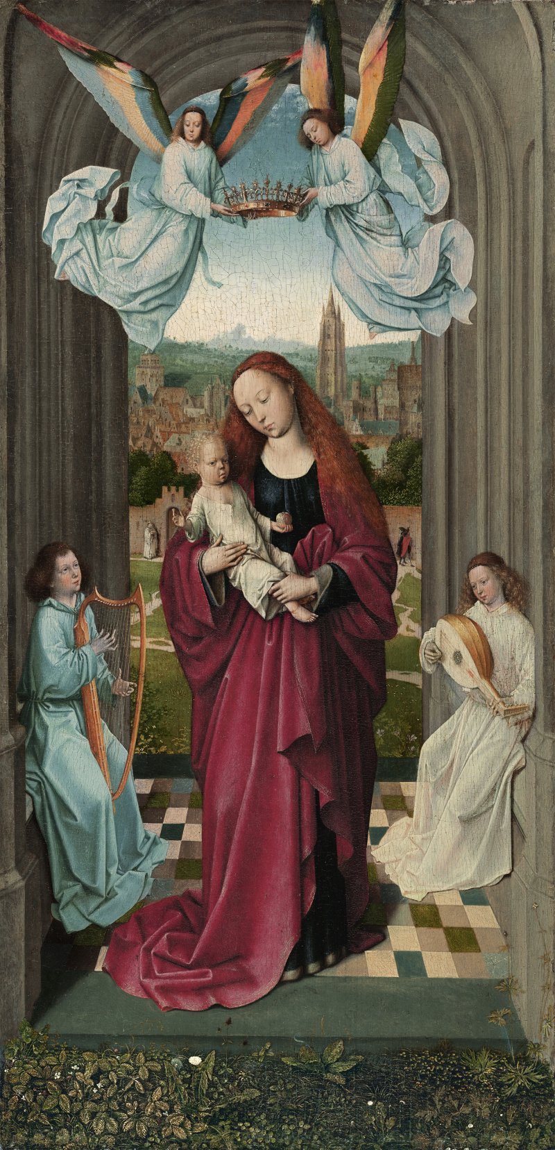 The Virgin and the Child between Angels. La Virgen con el Niño entre ángeles, c. 1500