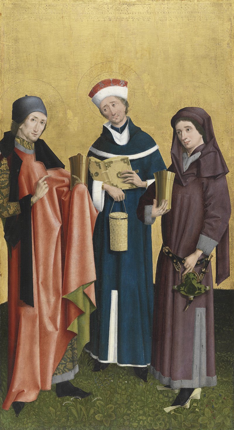 Saints Cosmas, Damian and Pantaleon. Los santos médicos Cósme, Damián y Pantaleón, c. 1455
