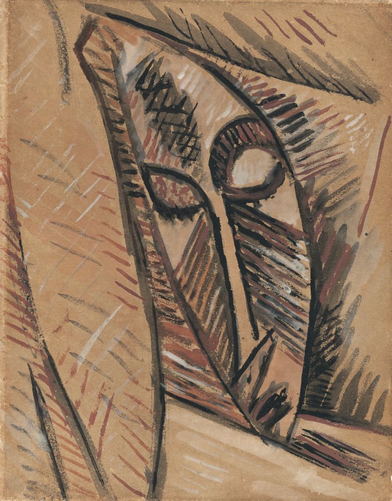 Estudio para la cabeza de "Desnudo con paños". Pablo (Pablo Ruiz Picasso) Picasso