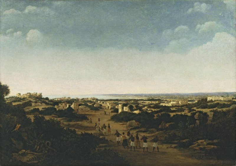 View of the Ruins of Olinda, Brazil. Vista de las ruinas de Olinda, Brasil, 1665