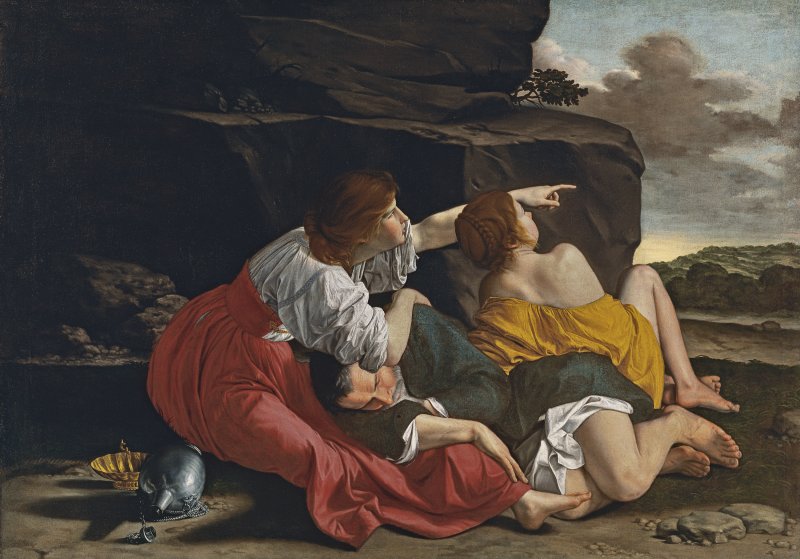 Lot y sus hijas. Orazio (taller) Gentileschi