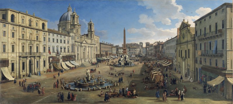 Piazza Navona, Roma. Caspar Adriaansz. van (VANVITELLI) Wittel