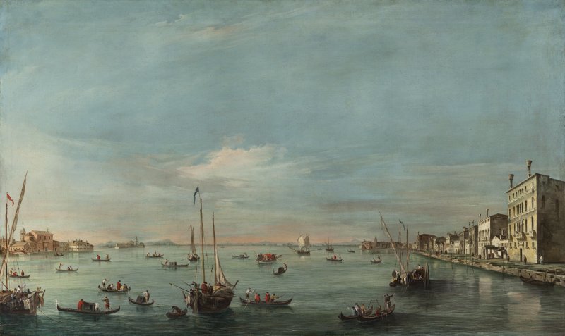 Vista del Canal de la Giudecca con las Zattere. Francesco Guardi