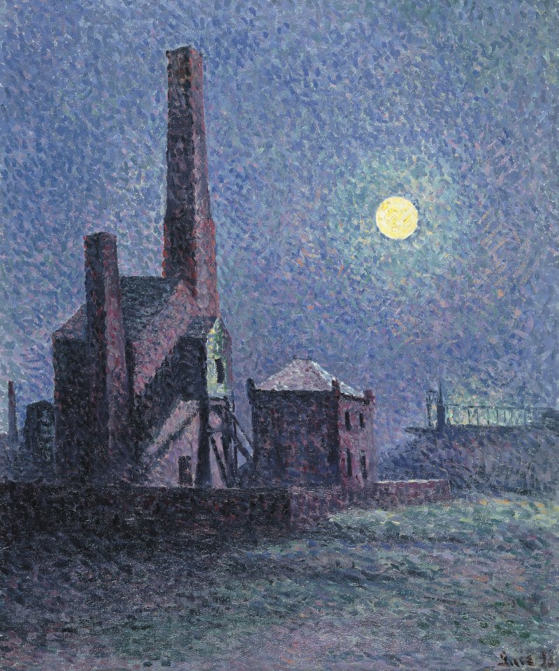 Fábrica a la luz de la luna1898 Fábrica a la luz de la luna. Maximilien Luce