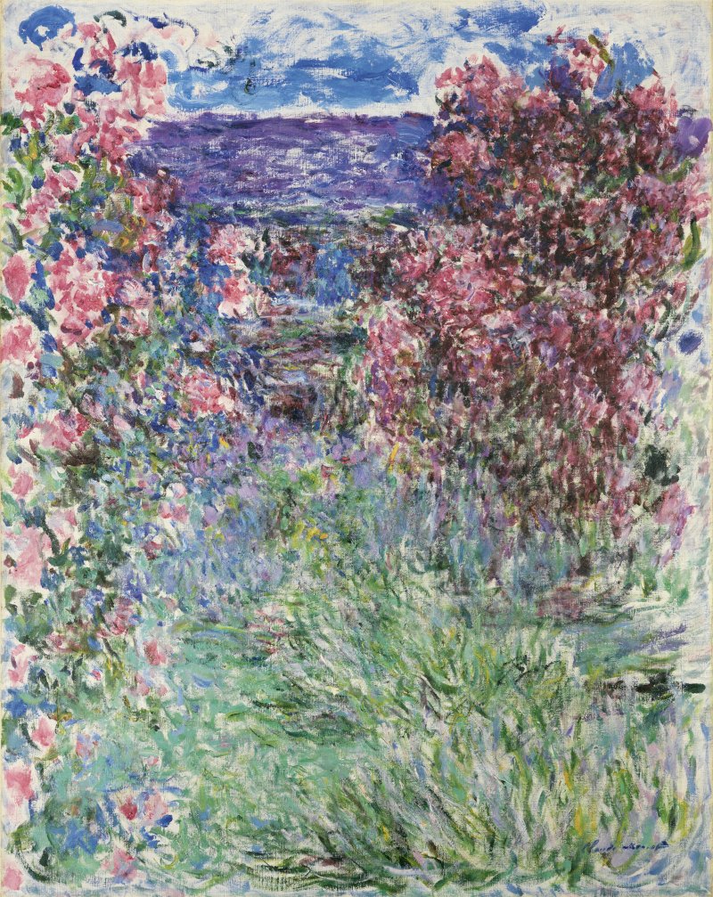 La casa entre las rosas. Claude Monet