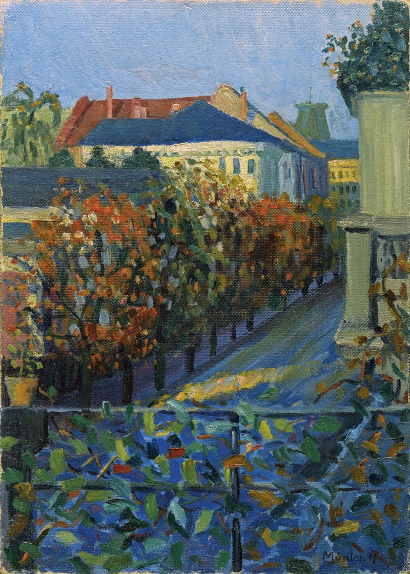 Vista desde la casa del hermano de la artista, Bonn1908 Vista desde la casa del hermano de la artista, Bonn. Gabriele Münter