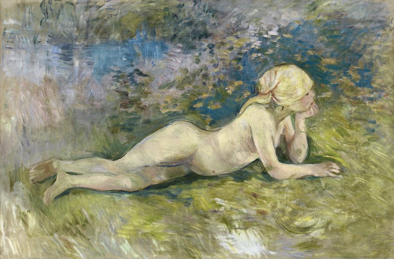 Pastora desnuda tumbada. Berthe Morisot