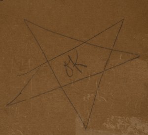 Detalle de la trasera de la obra “Concha y viejo tablón de madera V”, 1926