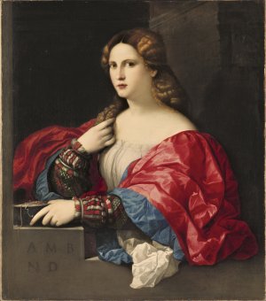 Portrait of a Young Woman Known as "La Bella". Retrato de una mujer joven llamada "La Bella", c. 1518-20 Portrait of a Young Woman Known as "La Bella". Retrato de una mujer joven llamada "La Bella", c. 1518-20