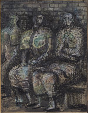 Three Seated Figures. Tres figuras sentadas, 1941