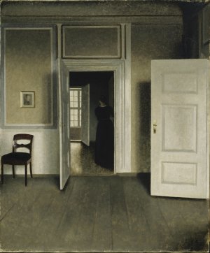 Vilhelm Hammershøi. Interior de la casa del artista, 1900 Vilhelm Hammershøi. Interior de la casa del artista, 1900