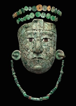 Máscara Señora Tz’aka’ab Ajaw, la “Reina Roja” de Palenque 