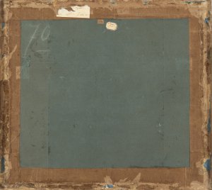 Imagen del reverso de la obra de Degas, “En la sombrerería”