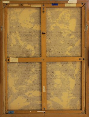 Bastidor de la obra de Jackson Pollock, "Marrón y plata I"