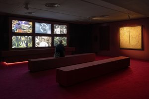 John Akomfrah. Listening All Night To The Rain.  CANTO IV.  Installation View: Museo Nacional Thyssen-Bornemisza, 2025.  © Image by Maru Serrano.