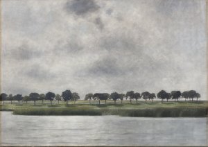 Vilhelm Hammershøi. Lluvia con sol, lago Gentofte, 1903 Vilhelm Hammershøi. Lluvia con sol, lago Gentofte, 1903