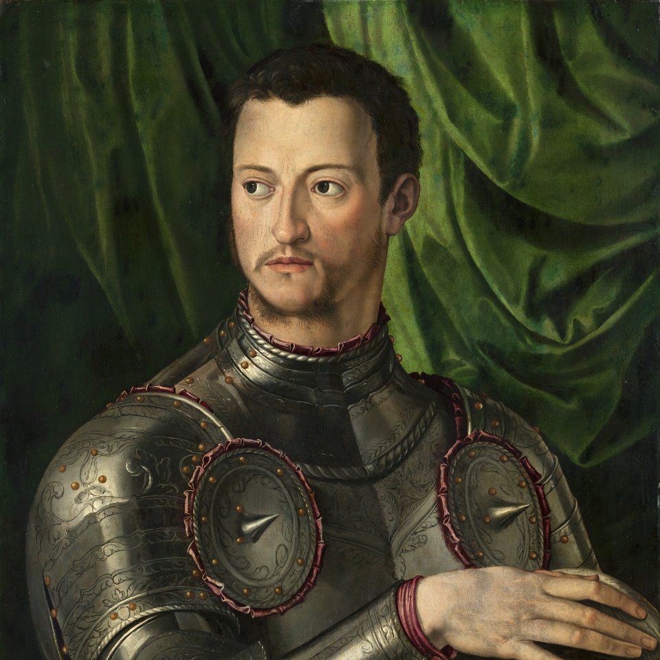 Cosme I de Médicis con armadura. Bronzino (Agnolo di Cosimo di Mariano)