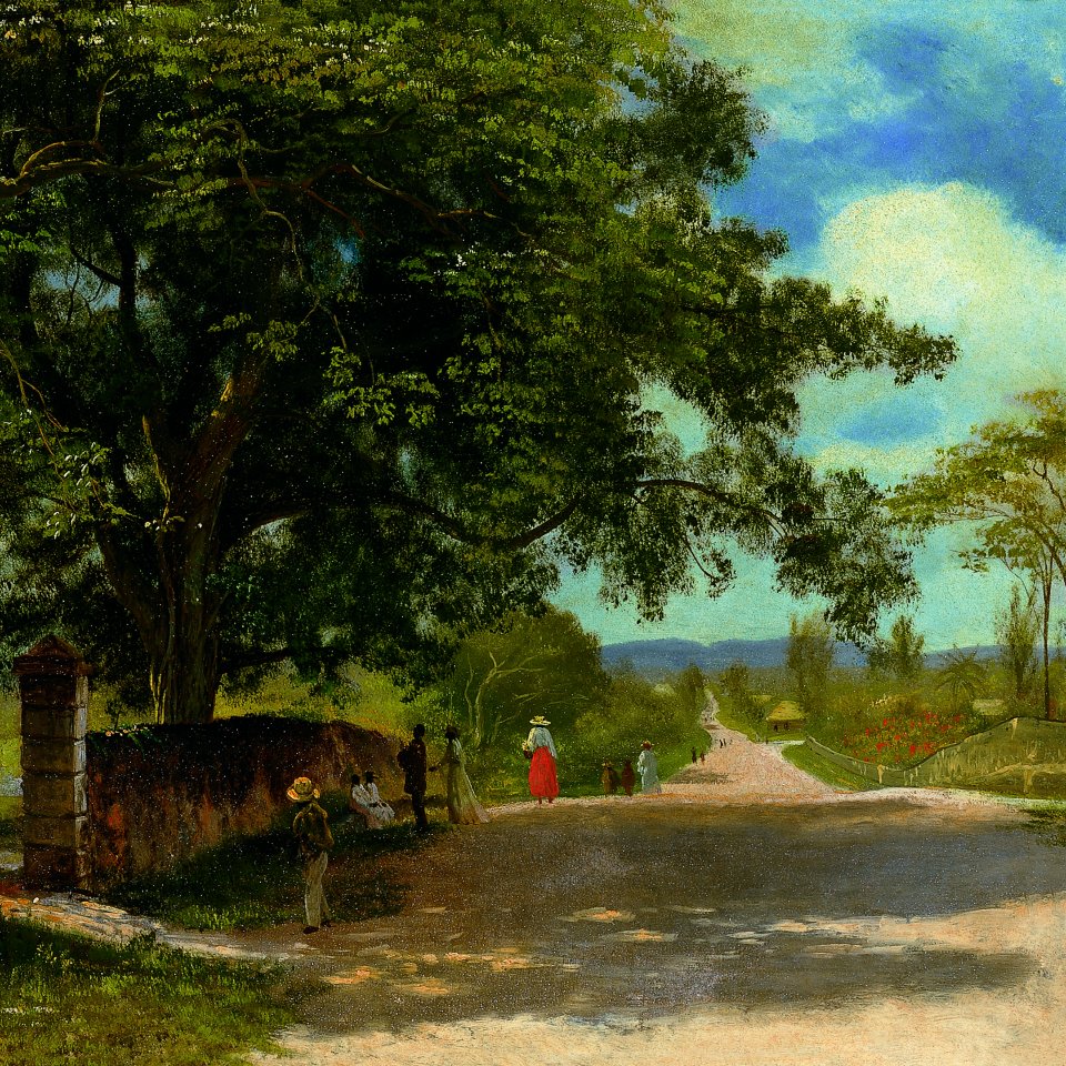 Calle en Nasáu. Albert Bierstadt