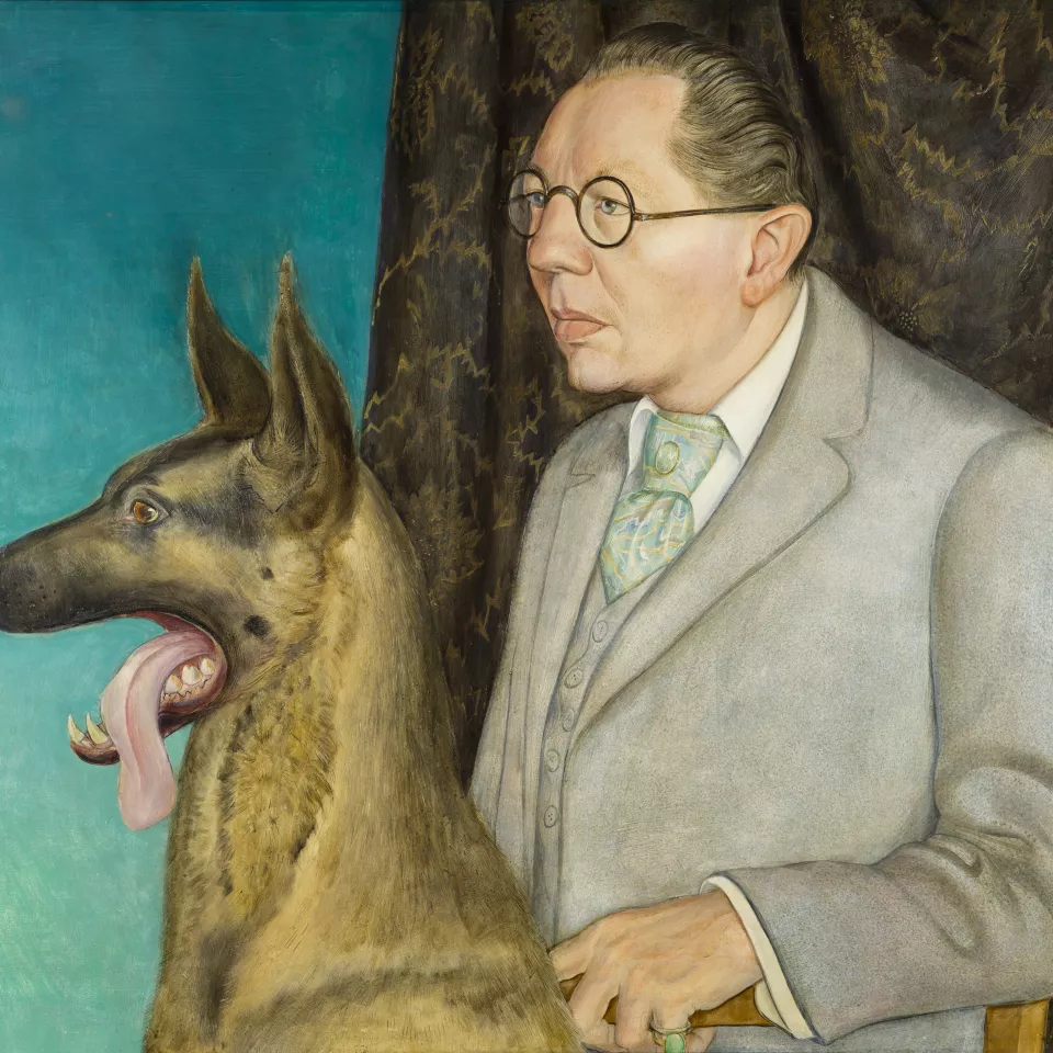 Otto Dix Hugo Erfurth con perro, 1926 