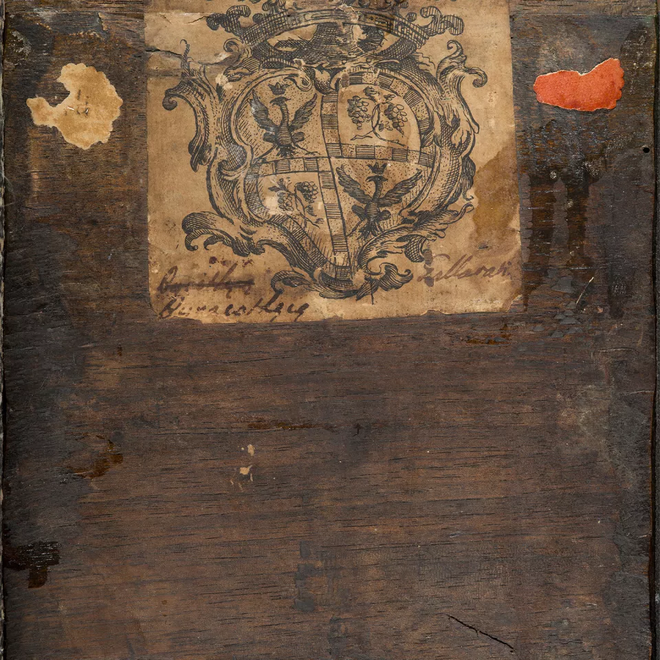 Detalle del anverso de la obra de Corneille de Lyon "Retrato de Robert de la Marck, IV duque de Bouillon" Detalle del anverso de la obra de Corneille de Lyon "Retrato de Robert de la Marck, IV duque de Bouillon"