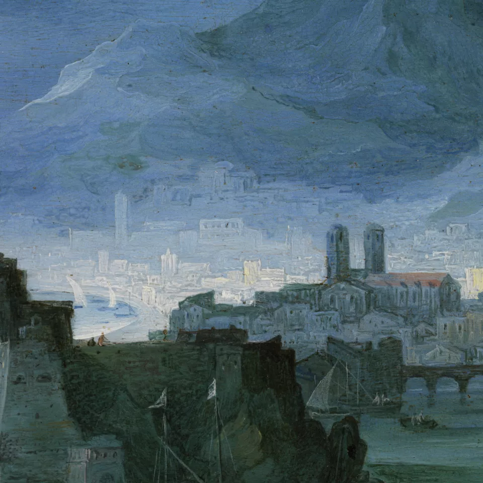 Detail in gigapixel image of Brueghel's "Christ in the Storm on the Sea of Galilee" Detail in gigapixel image of Brueghel's "Christ in the Storm on the Sea of Galilee"
