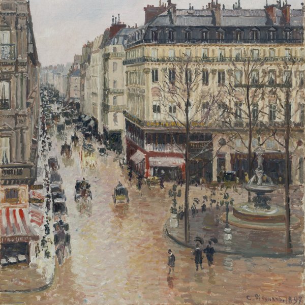 Rue Saint-Honoré por la tarde. Efecto de lluvia