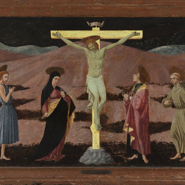 La Crucifixión con la Virgen, los santos Juanes y san Francisco