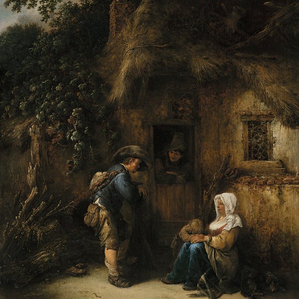 Traveller at a Cottage Door