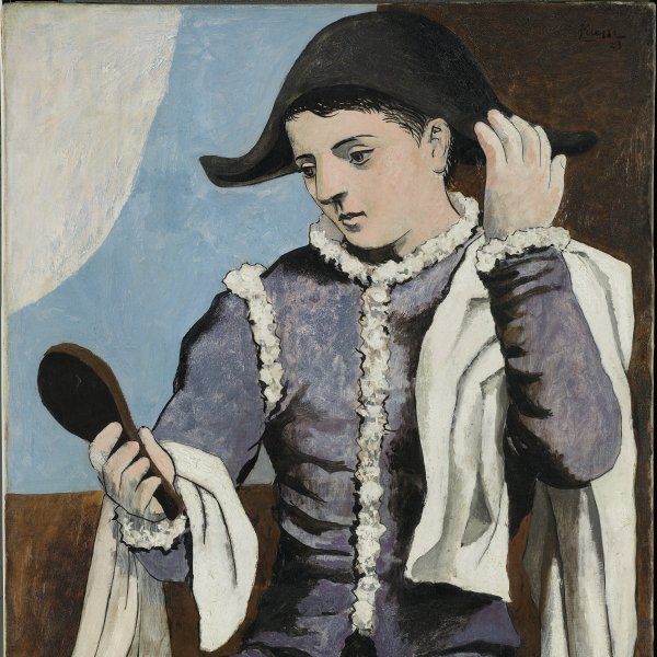 Harlequin with a Mirror