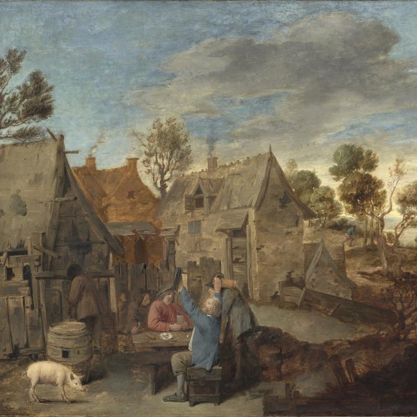 Village Scene with Men drinking