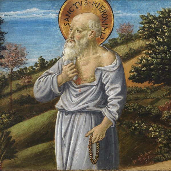 Saint Jerome and the blessed Bartolo Buompedoni of San Gimignano