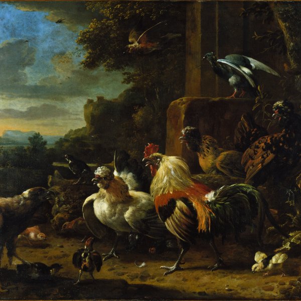 Landscape with Poultry and Birds of Prey