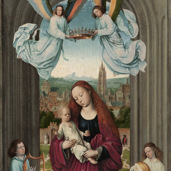 La Virgen con el Niño entre ángeles