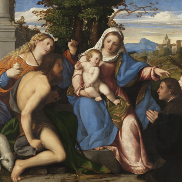 La Virgen y el Niño con santos y un donante