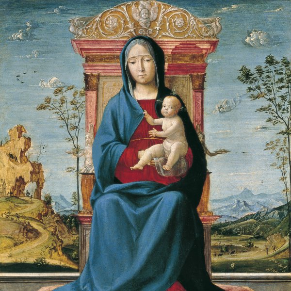 La Virgen entronizada con el Niño