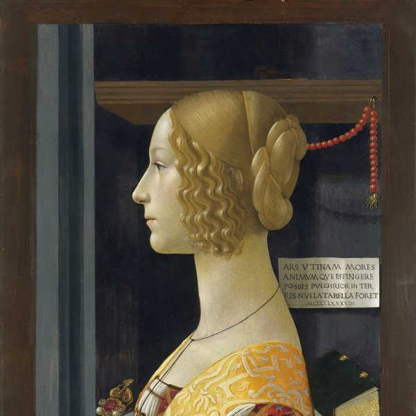 Portrait of Giovanna Tornabuoni. Retrato de Giovanna Tornabuoni, 1489-1490