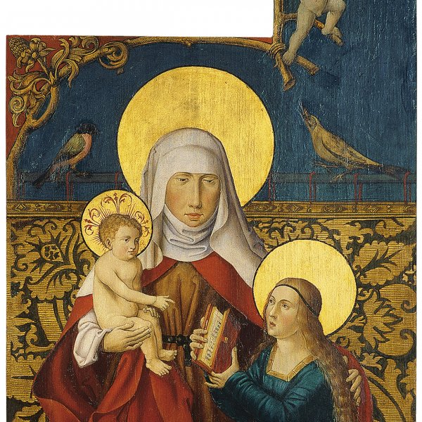 Saint Anne with Virgin and Child and a Donor (Exterior left wing)